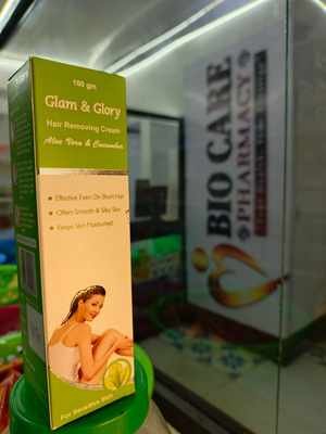 Glam & Glory Hair Removing Cream, Aloe Vera and Cucumber, 100gm